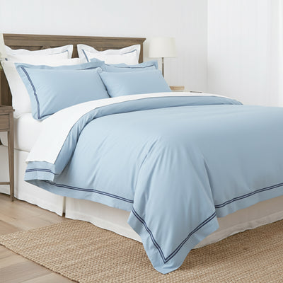 Strada Egyptian Cotton 1000 Thread count Quilt Cover Set Sky
