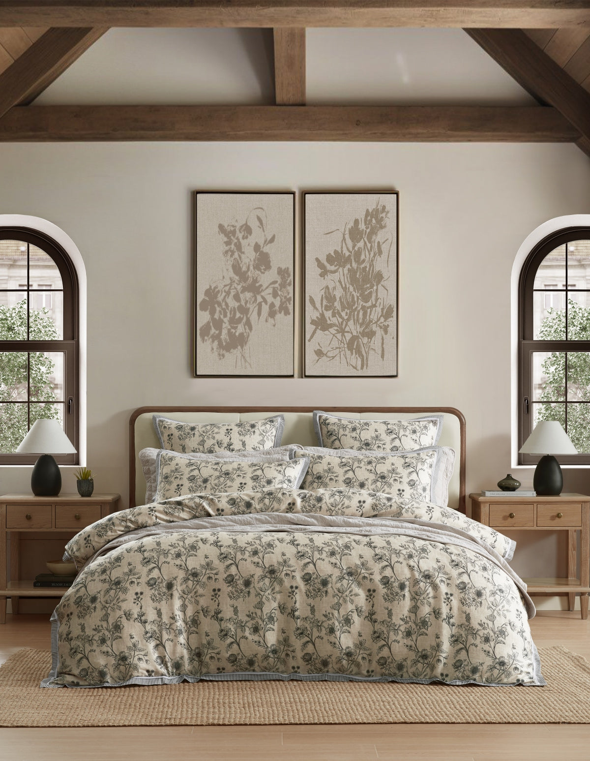PRIVATE COLLECTION PERPETUA NATURAL QUILT COVER SET