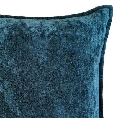 Veronica Cotton Velvet Cushion 50 x 50 cm Steel Blue