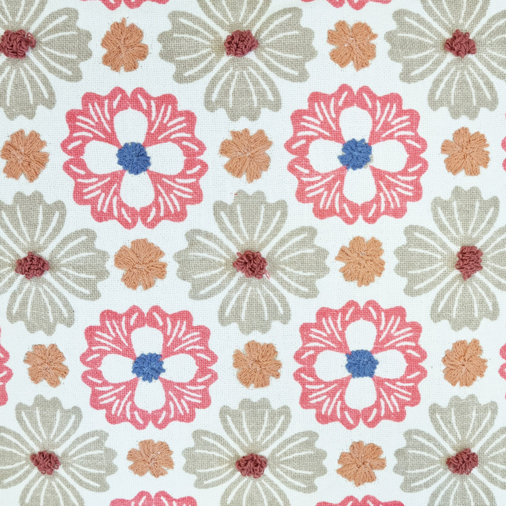 Zoe Cushion 50 x 50 cm Bubblegum & White Multi