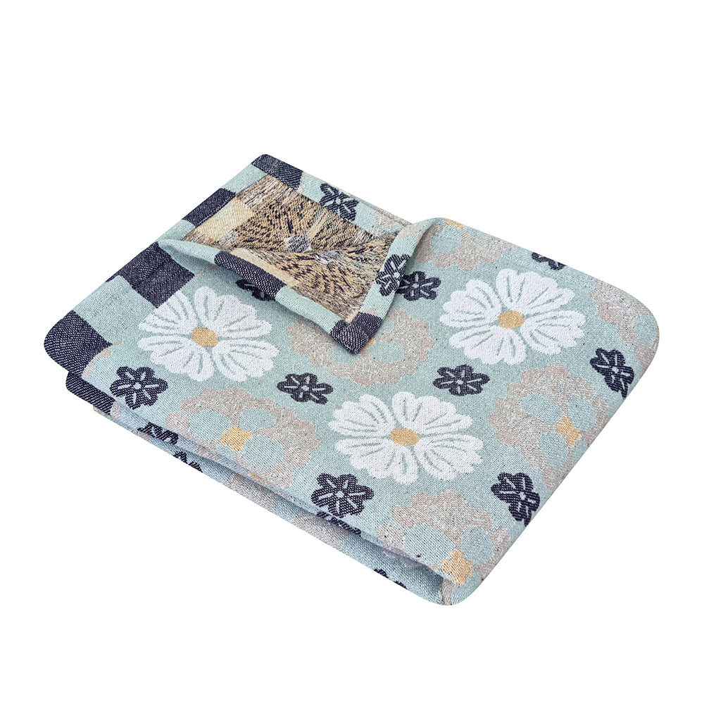 reversible throw rug, Blue Throw, Throw.