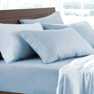 Logan and Mason Cotton Flannelette Sheet Set CHAMBRAY