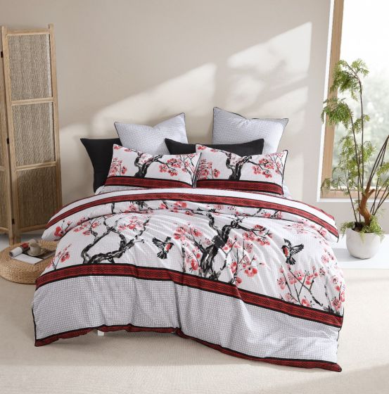 Logan and Mason Kyushu Red Quilt Cover Set