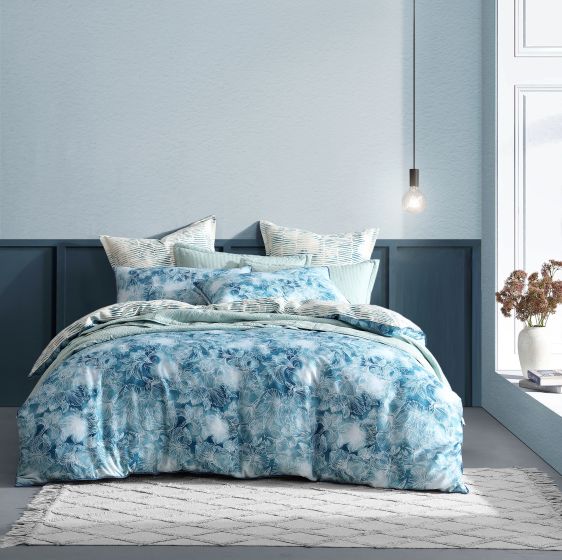 Logan and Mason Kiama Quilt Cover Set Blue