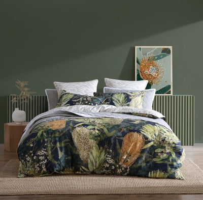 Logan and Mason Kiera Quilt Cover Set Green