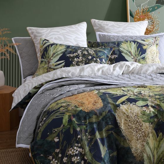 Logan and Mason Kiera Quilt Cover Set Green