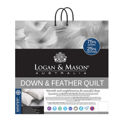 Logan and Mason 75/25 Duck Down and Feather Quilt