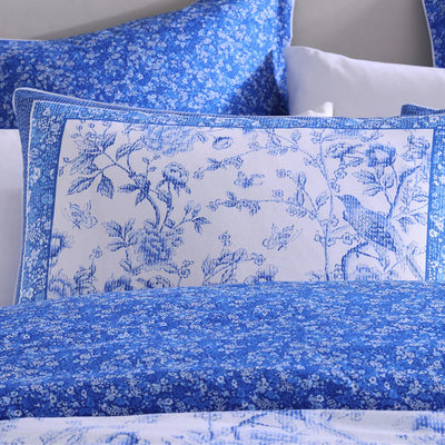 Logan and Mason Hiromi Blue Quilt Cover Set