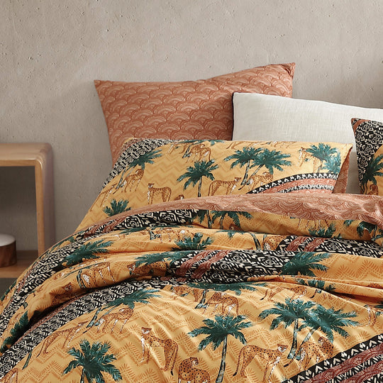 Logan and Mason Kalihari Sand Quilt Cover Set