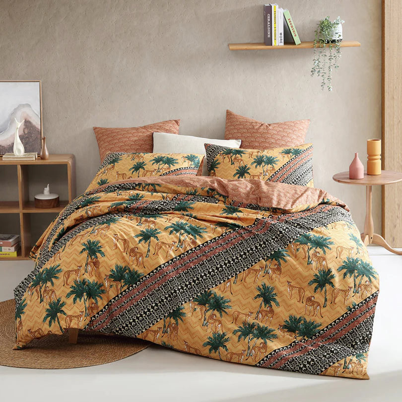 Logan and Mason Kalihari Sand Quilt Cover Set