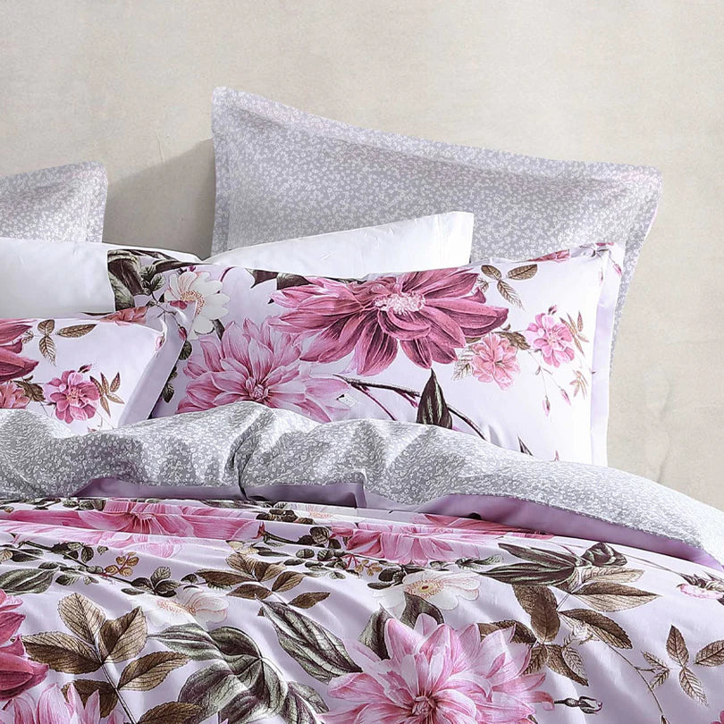 Logan and Mason Maeve Lilac Quilt Cover Set