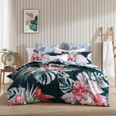 Logan and Mason Petra Teal Quilt Cover Set