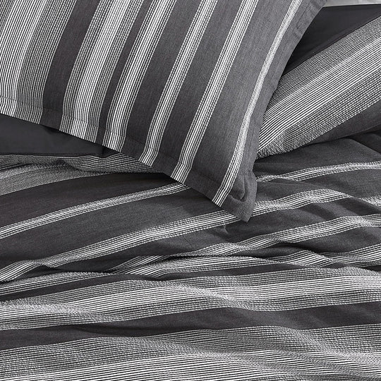 Logan and Mason Platinum Hunter Quilt Cover Set Charcoal