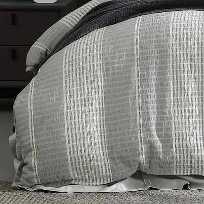 Logan and Mason Platinum Hurley Quilt Cover Set Charcoal