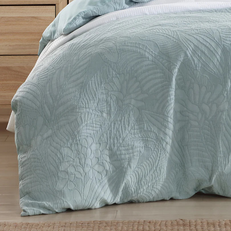 Logan and Mason Platinum Kaia Quilt Cover Set Sage