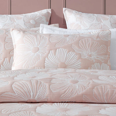 Logan and Mason Platinum Poppi Quilt Cover Set Rose