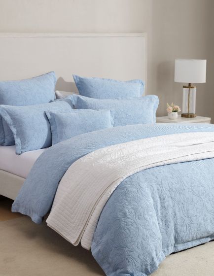 Private Collection Marbella Quilt Cover Set Blue