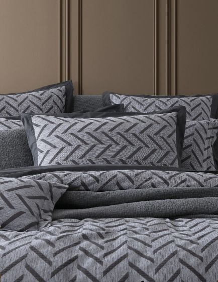 Private Collection Westport Quilt Cover Set Charcoal