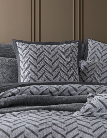 Private Collection Westport Quilt Cover Set Charcoal