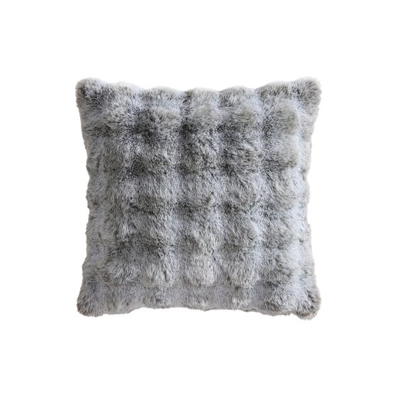 Logan and Mason Platinum Rabbit Fur Super Soft Cushion