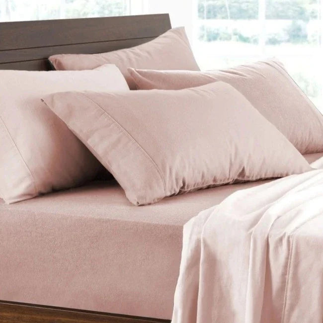 Logan and Mason Cotton Flannelette Sheet Set ROSE