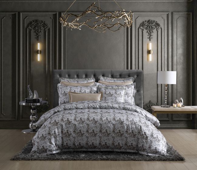 Davinci Trieste Quilt Cover Set Silver