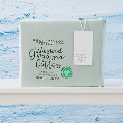 Organic Cotton Sheet sets 300 Thread Count Sage