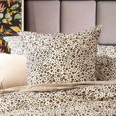 European Vintage Cotton Quilt cover Leopard
