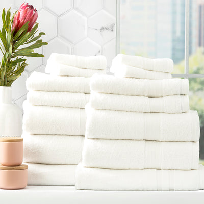 Stella Bamboo Towels Set White