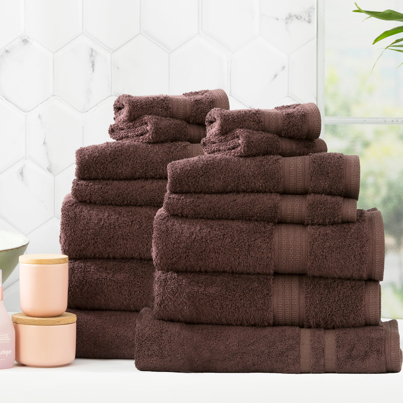 Stella Bamboo Towels Set Cocoa
