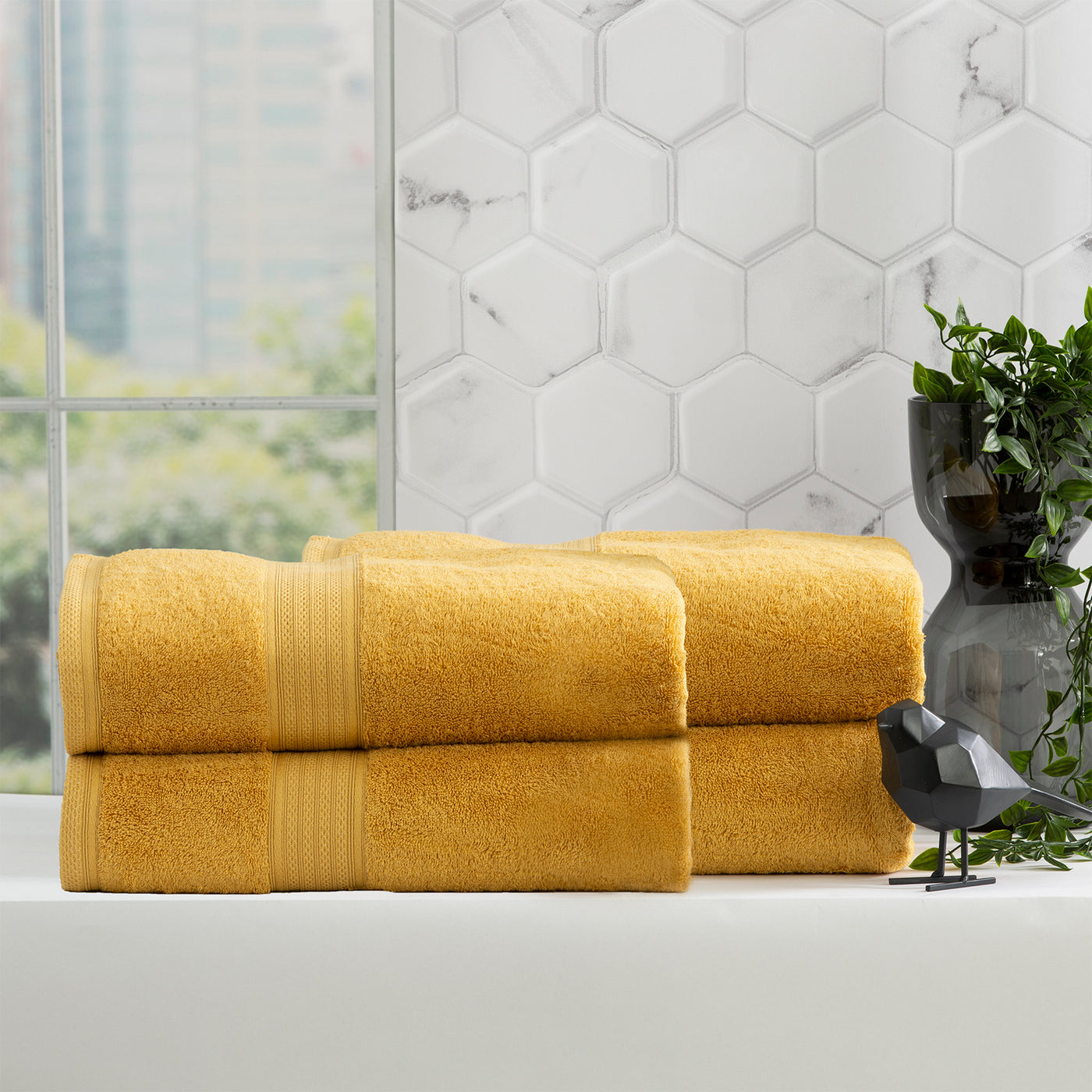 Stella Bamboo Towels Set Mustard