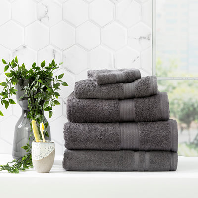 Stella Bamboo Towel Sets Charcoal