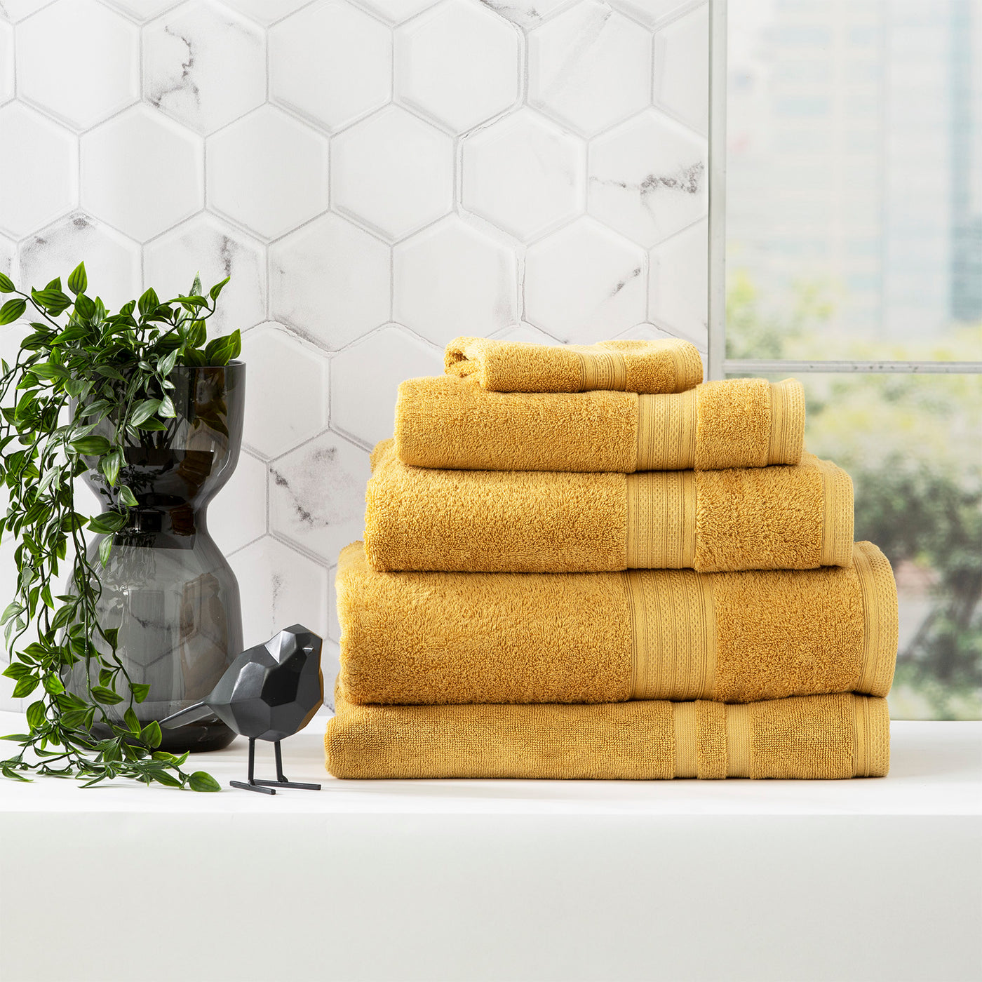 Stella Bamboo Towels Set Mustard