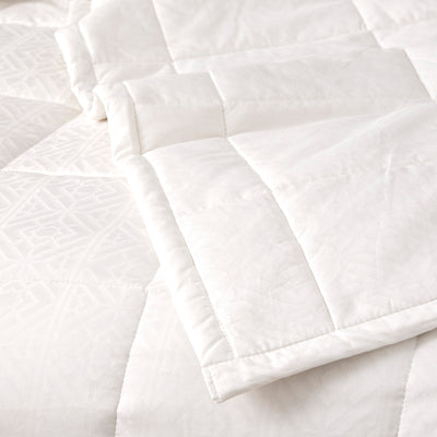 Mosaic Comforter sets Cotton Jacquard White