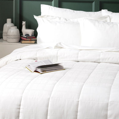 Willow Comforter sets Cotton Jacquard White