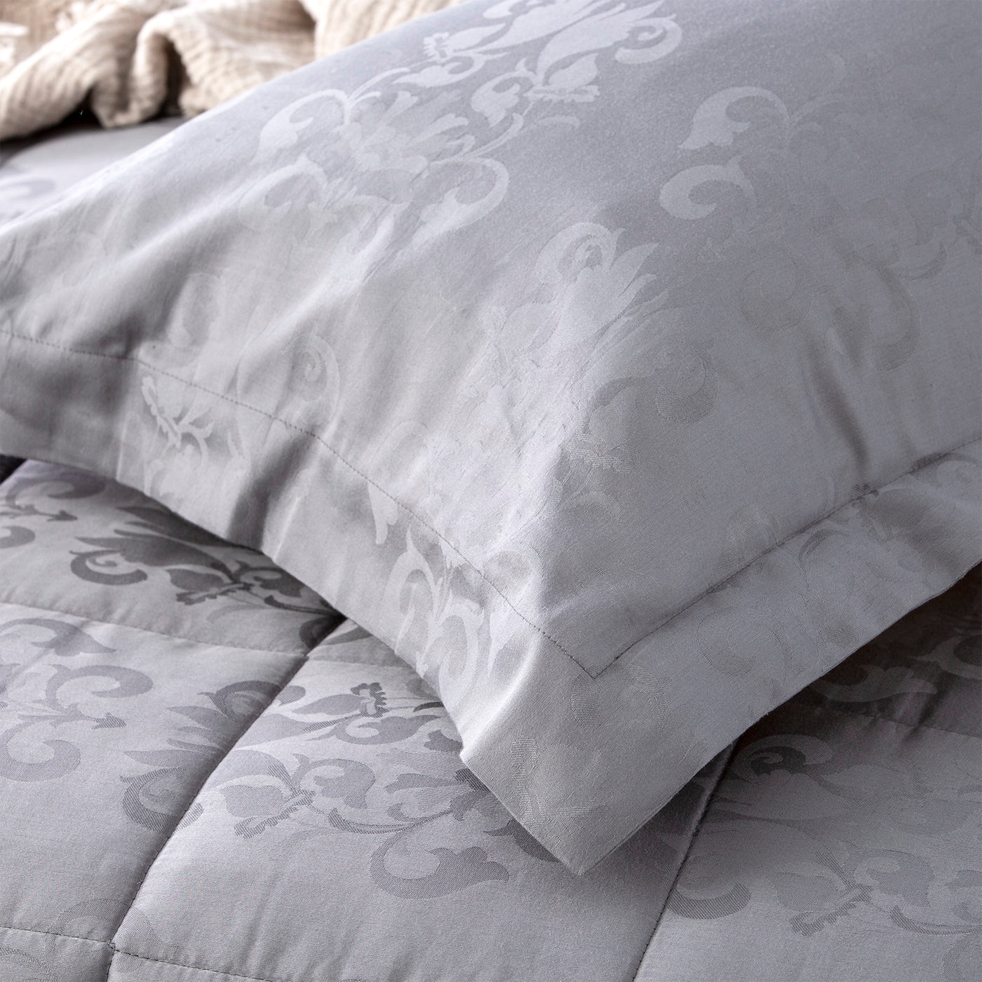 Paisley Comforter sets Cotton Jacquard Slate