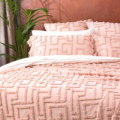 Bed Cover Riley Tufted Cotton Blush