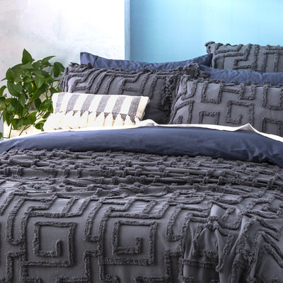 Bed Cover Riley Tufted Cotton Slate