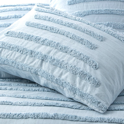 Classic Tufted Quilt Cover Set Blue