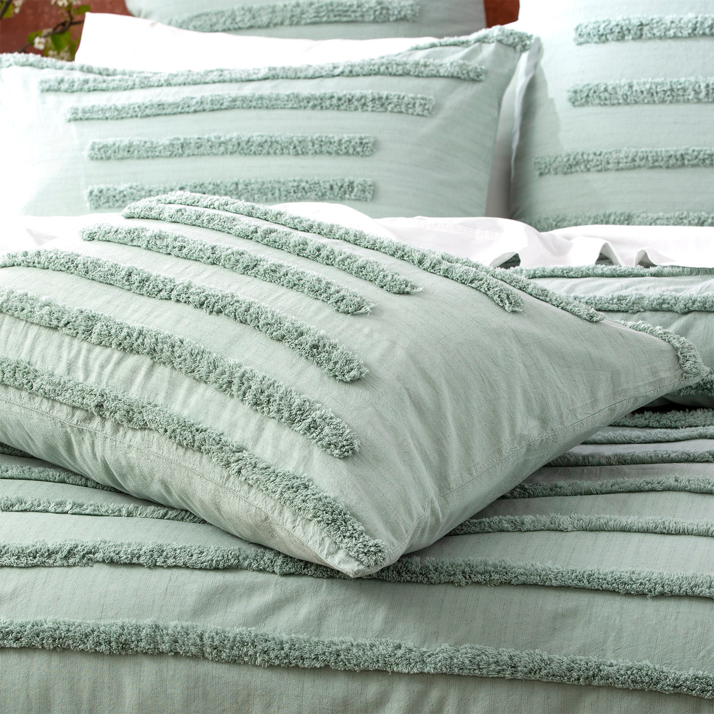 Classic Tufted Quilt Cover Set Sage