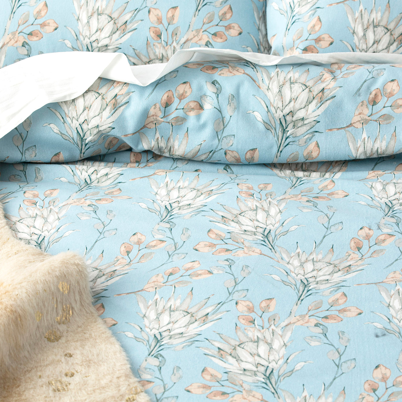 Protea Flannelette Quilt Cover Set