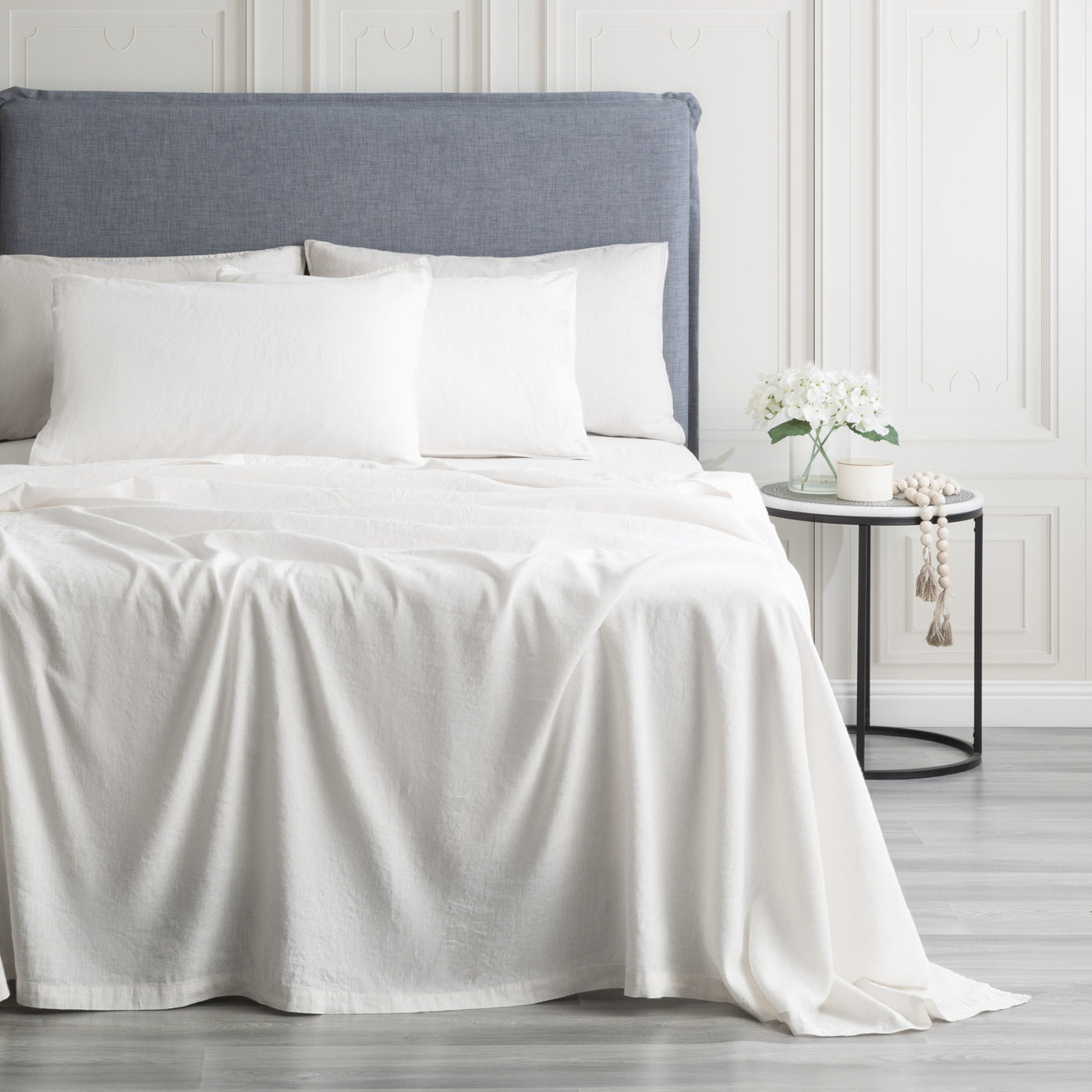 Cavallo Linen Sheet set White