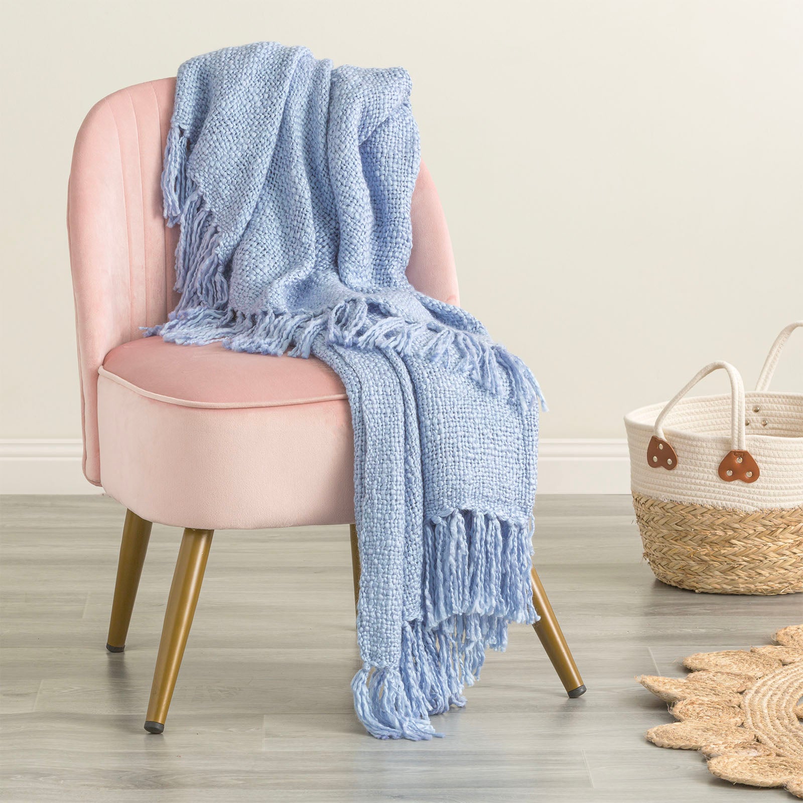 Crystal Blue Throw Acrylic Blue