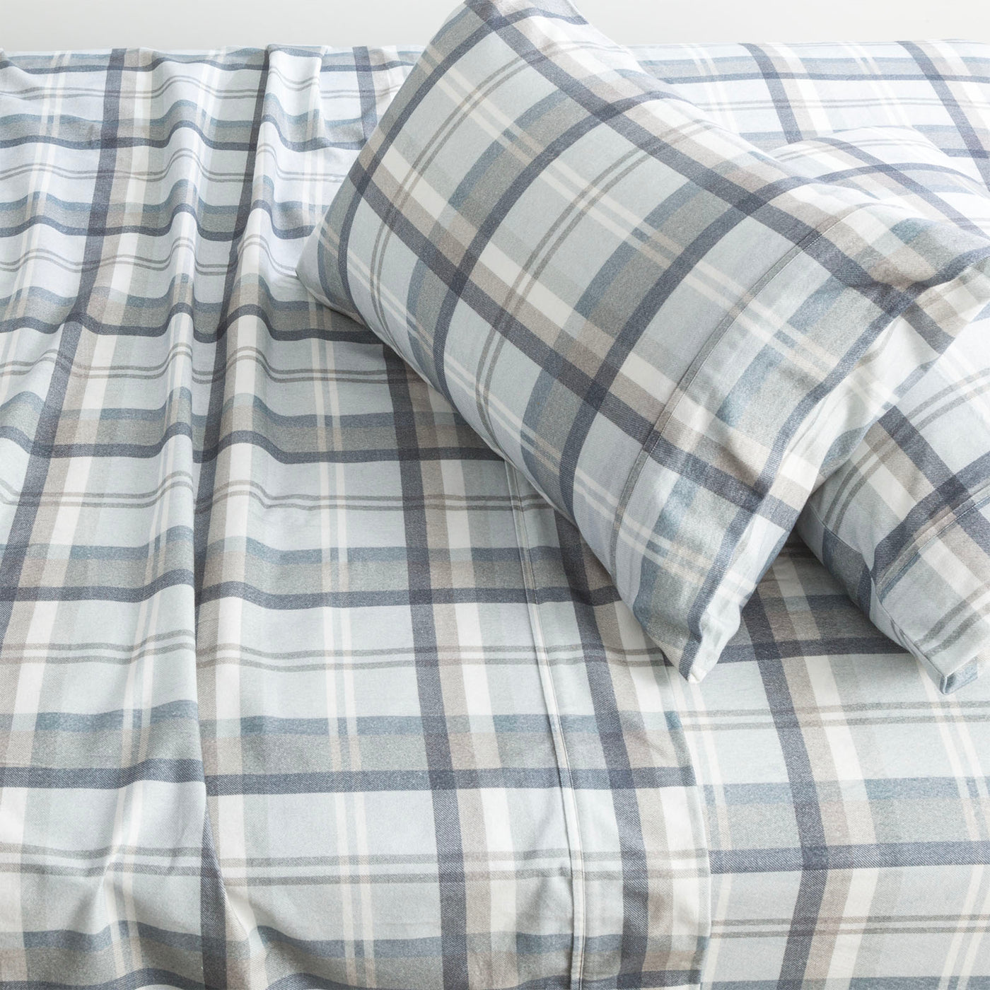 Flannelette Sheets Egyptian Cotton Heathered Plaid