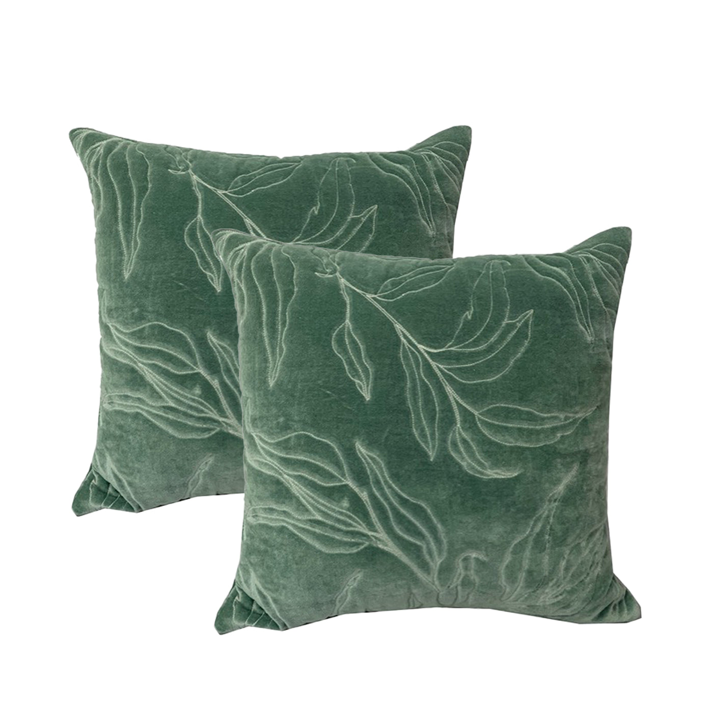 Velvet Cushions Green Sophie Juniper1